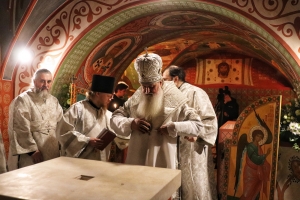 Великое освящение храма Преподобных отцев Киево-Печерских в Гуслицком монастыре