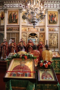 День памяти священномученика Павла Успенского на подворье Гуслицкого монастыря, в селе Рудня